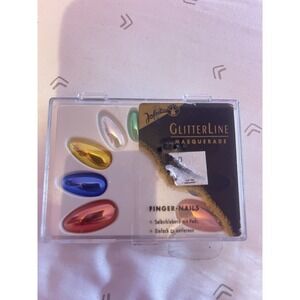 Press on Nails Fingernails Glitter Bunt‎ Masquerade